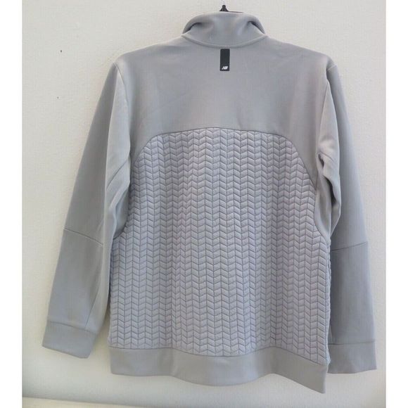 New Balance MJ13156 Men Sz L Gray Heatloft Full Zip Athletic Running Jacket $120 - Picture 3 of 6